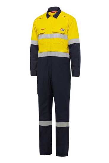 ShieldTEC, Hi Vis 8.4cal FR Overall, Y00055 (Pair) - - Size: 82