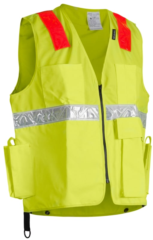 Styx Mill, Hi Vis Multi Pocket Logmakers Vest - Fluoro Yellow (Size: S4)