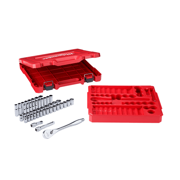 Milw Metric/Imperial Socket Spanner Set 1/2" DR