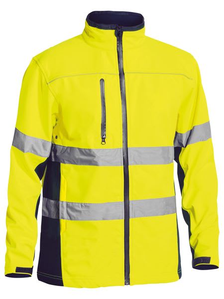 Bisley, Hi Vis Soft Shell Jacket, BJ6059T (Each) - Size: M - Yellow