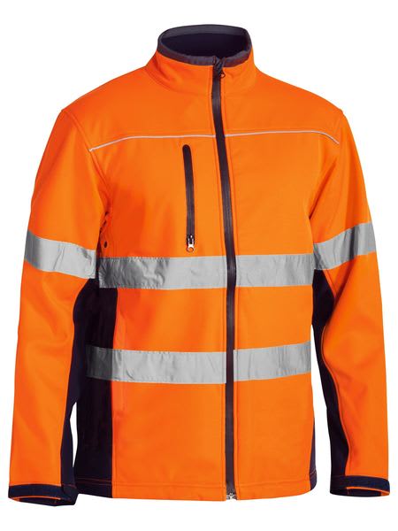 Bisley, Hi Vis Soft Shell Jacket, BJ6059T (Each) - Size: L - Orange
