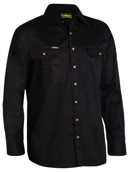Bisley, Original Long Sleeve Shirt, BS6433 - Black (Size: XL)