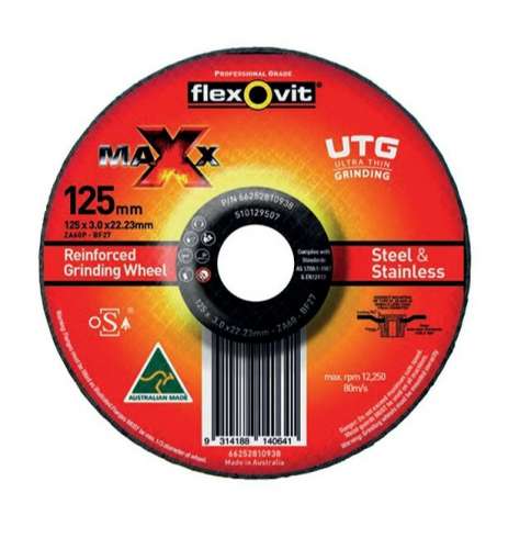 Flexovit Maxx Type 27 Grinding Wheel 36 Grit 125x3x22.23mm Pack of 10 (Pack)