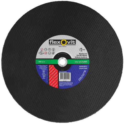 Flexovit Type 41 Cut-Off Wheel 24 Grit 406x4.4x20mm Pack of 10 (Pack)