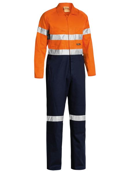 Bisley, Hi Vis Domed Overall, BC6719TW - Orange/Navy (Size: 87)
