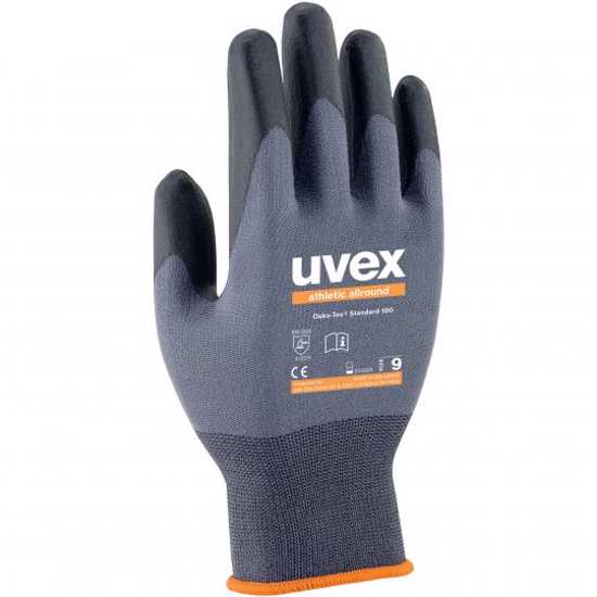 Uvex Athletic All-round Gloves (Pair) - Grey - Size: 11