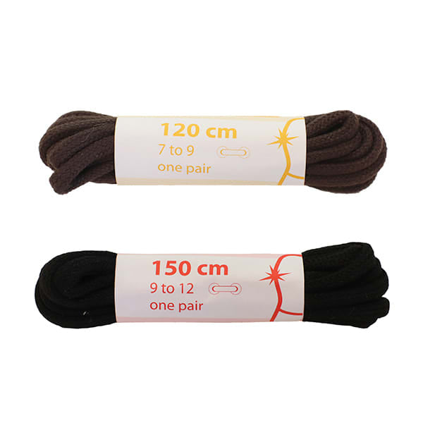 Movi Laces - Round Corded Length 60cm - 250cm (Pair) - White (Size: 120)