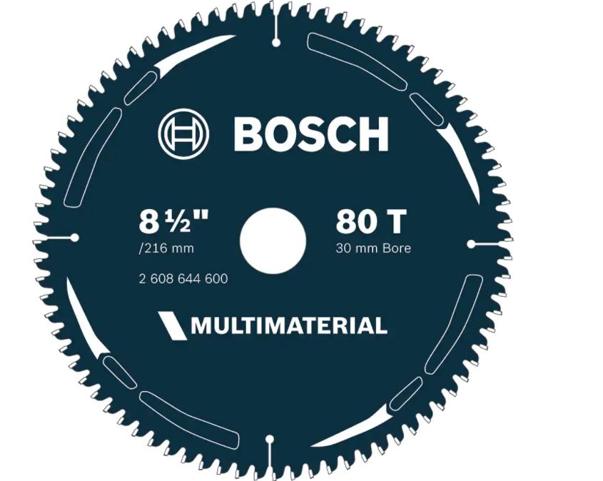 Bosch Multimaterial Circular Saw Blade 216mm (8 1/4") - 80T (Each)