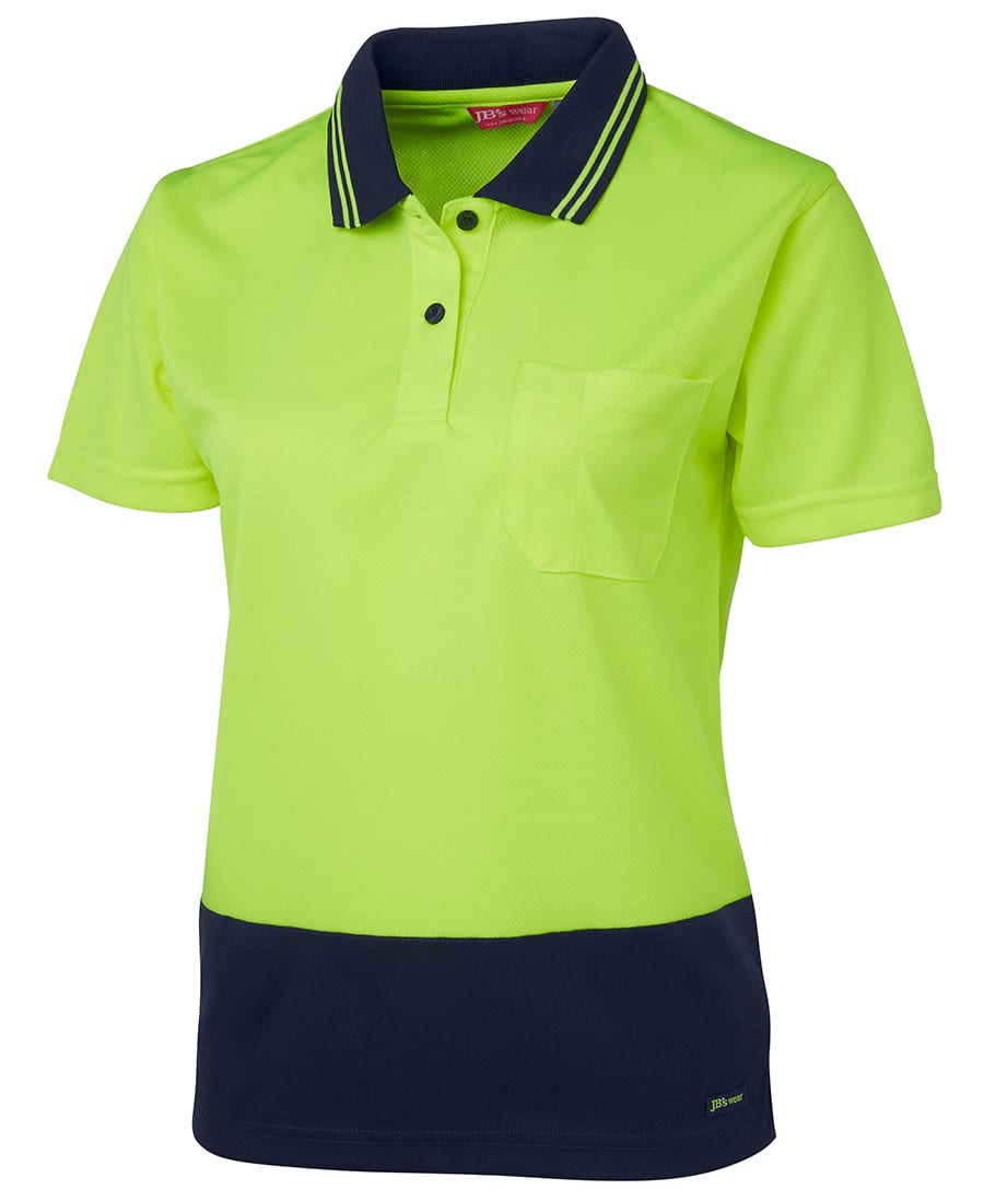 JB's Wear, Women's Hi Vis Polo, 6LHCP - Lime/Navy - 22
