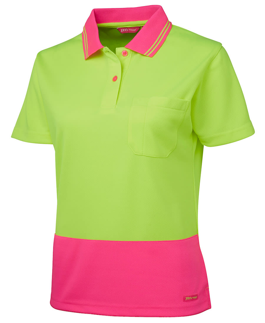 JB's Wear, Women's Hi Vis Polo, 6LHCP - Lime/Navy - 26
