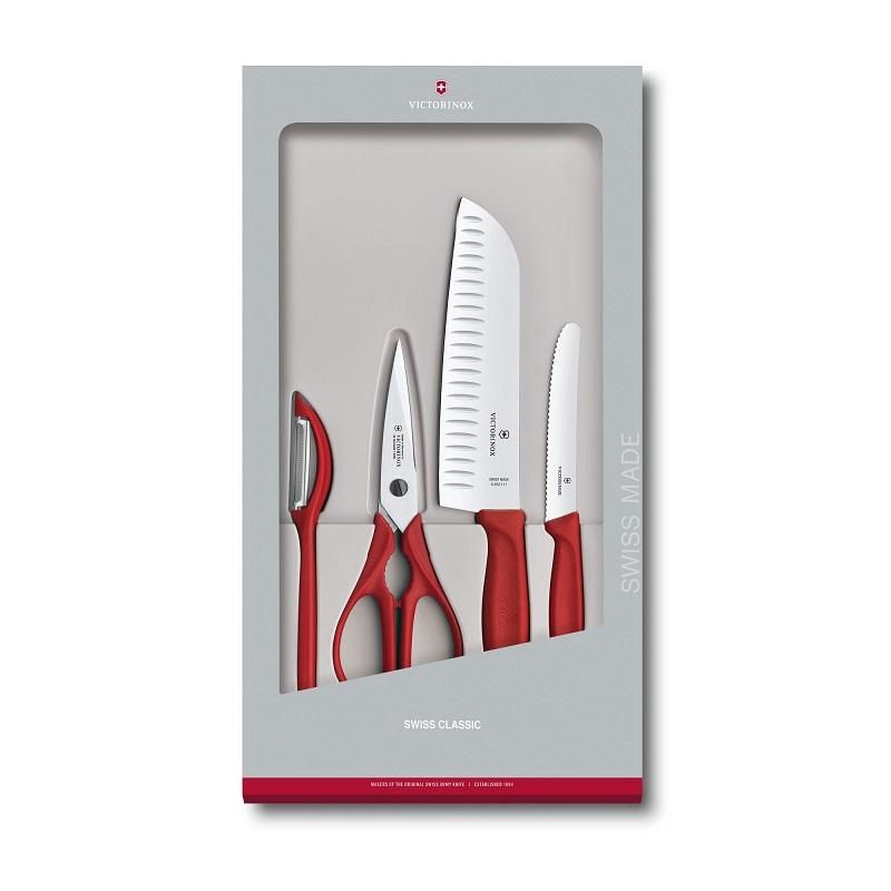 Victorinox Swiss Classic Kitchen Set - 4 Pieces - RED| 6.7131.4G