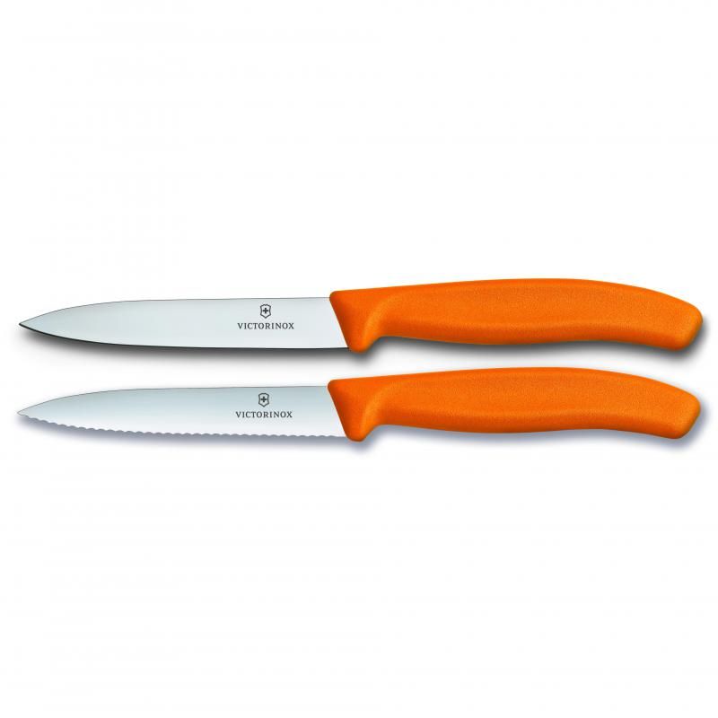 Victorinox 2 Piece Swiss Classic Paring Knife Set - Orange - 6.7796.L9B