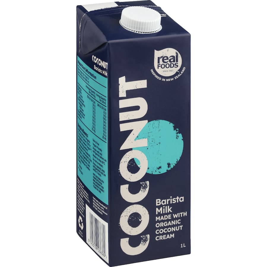 Real Foods Coconut Milk Barista Organic Carton 1L