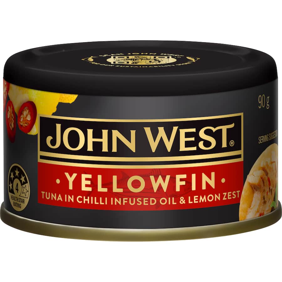 John West Tuna Yellowfin Chilli & Lemon Tear tab can 90g