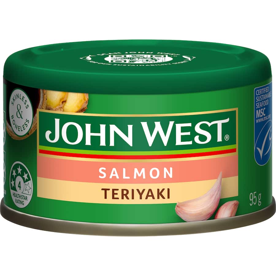 John West Salmon Teriyaki Tear tab can 95g