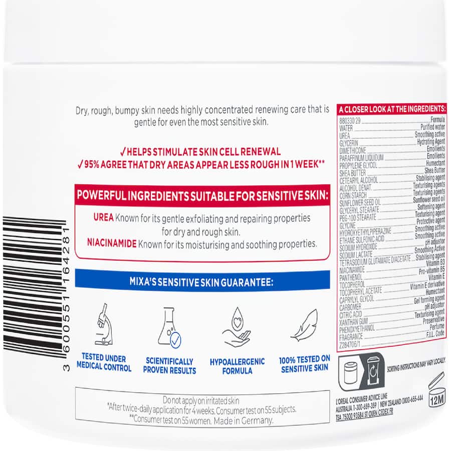 Mixa Body Cream Urea Cica Repair+ 400mL