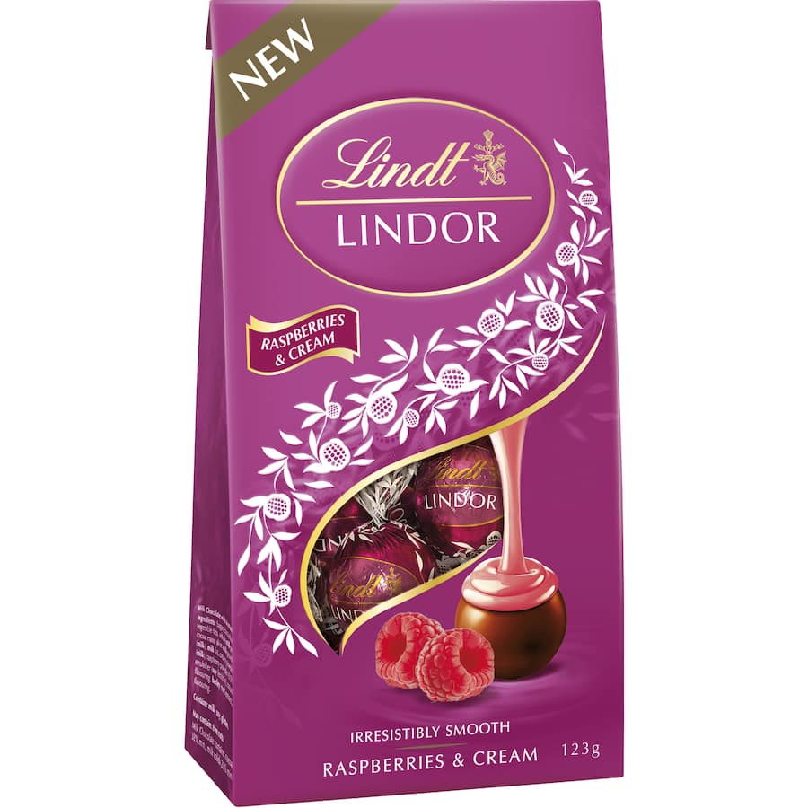 Lindor Chocolate Sharepack Raspberry & Cream 123g