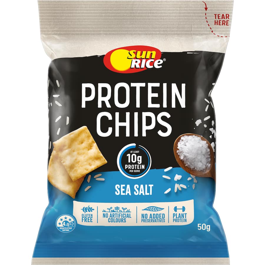 Sunrice Protein Chips Sea Salt 50g