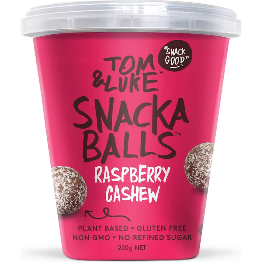 Tom & Luke Snack Balls Raspberry Cashew 220g