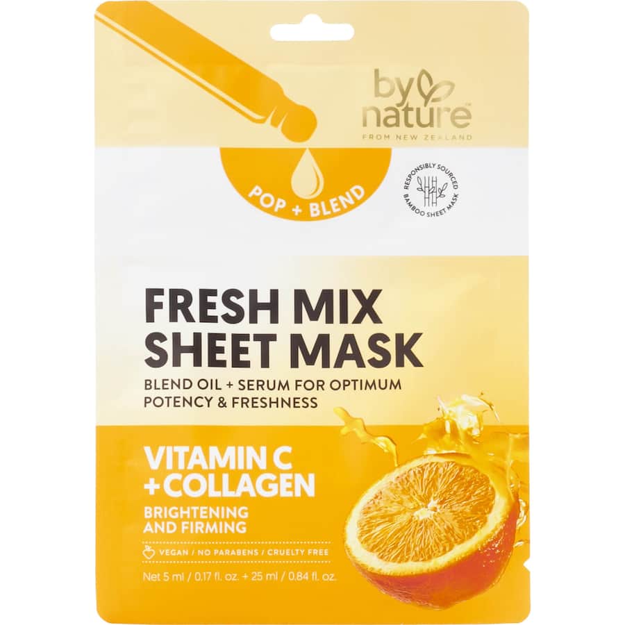 By Nature Face Mask Fresh Mix Vitamin C + Collagen 30mL
