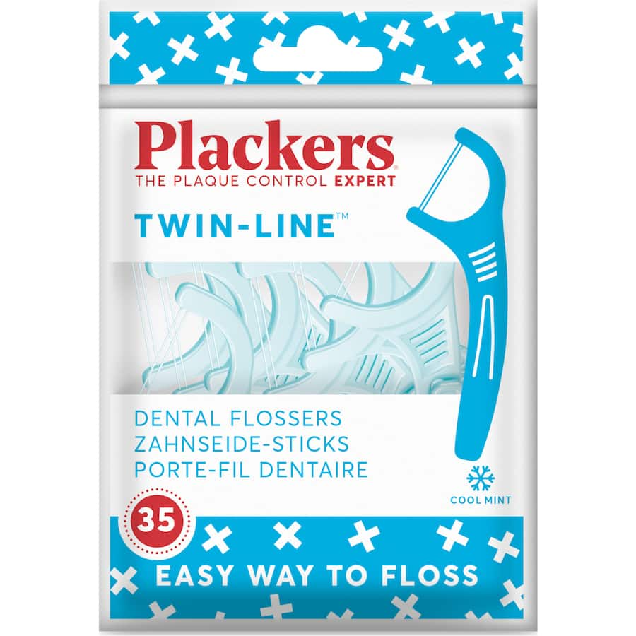Plackers Dental Flossers Twin Line - 35pack