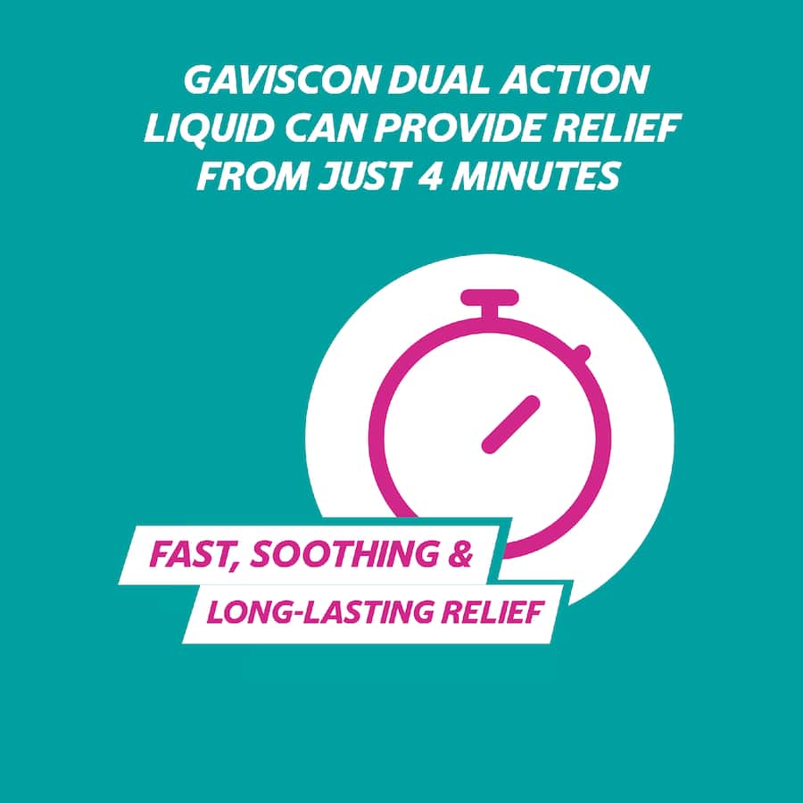 Gaviscon Dual Action Liquid Heartburn & Indigestion Relief Mixed Berry 500mL