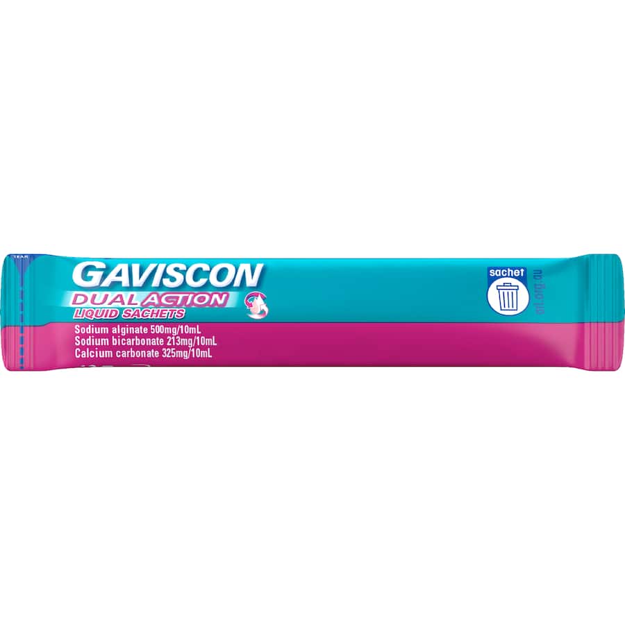 Gaviscon Dual Action Heartburn & Indigestion Relief Liquid Sachets 24pack