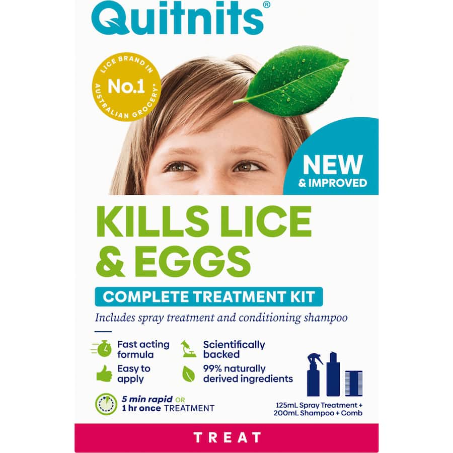 Quitnits Head Lice & Eggs Complete Treatment Kit 325mL