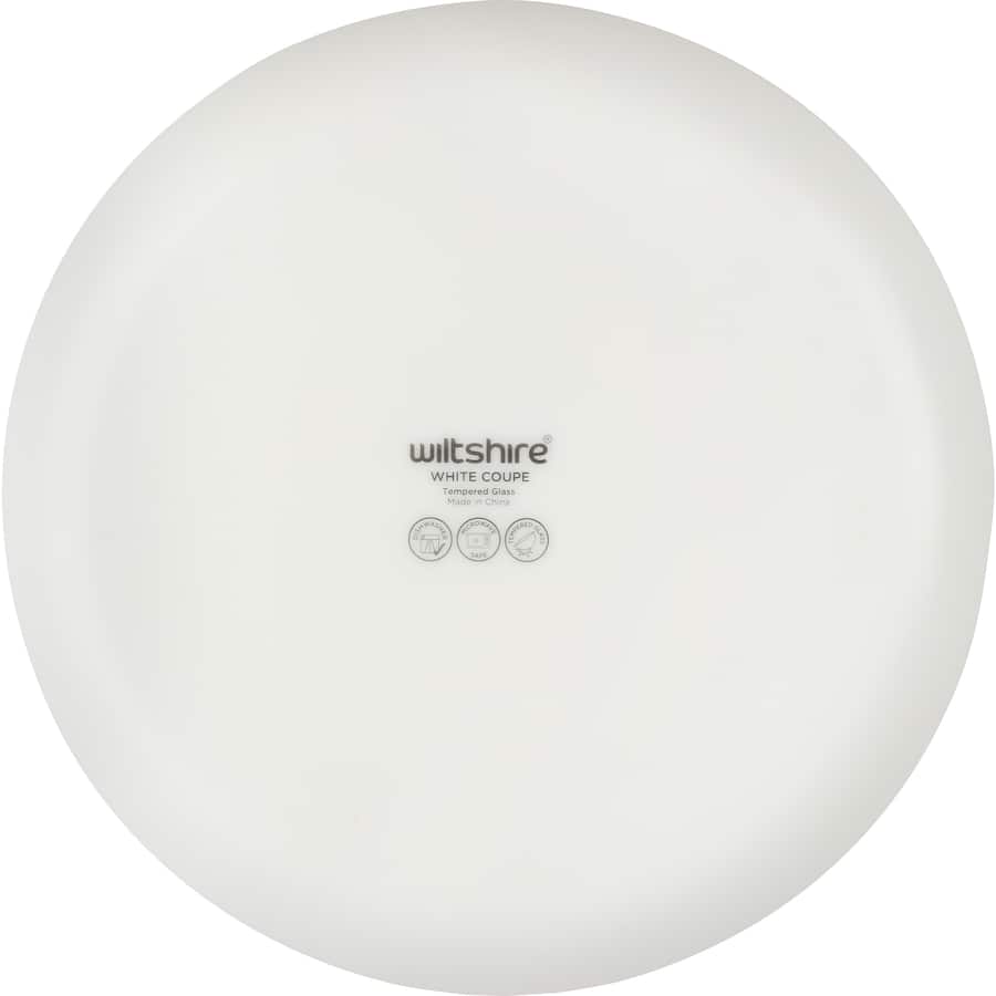 Wiltshire Dinner Plate White Coupe Glass 25cm