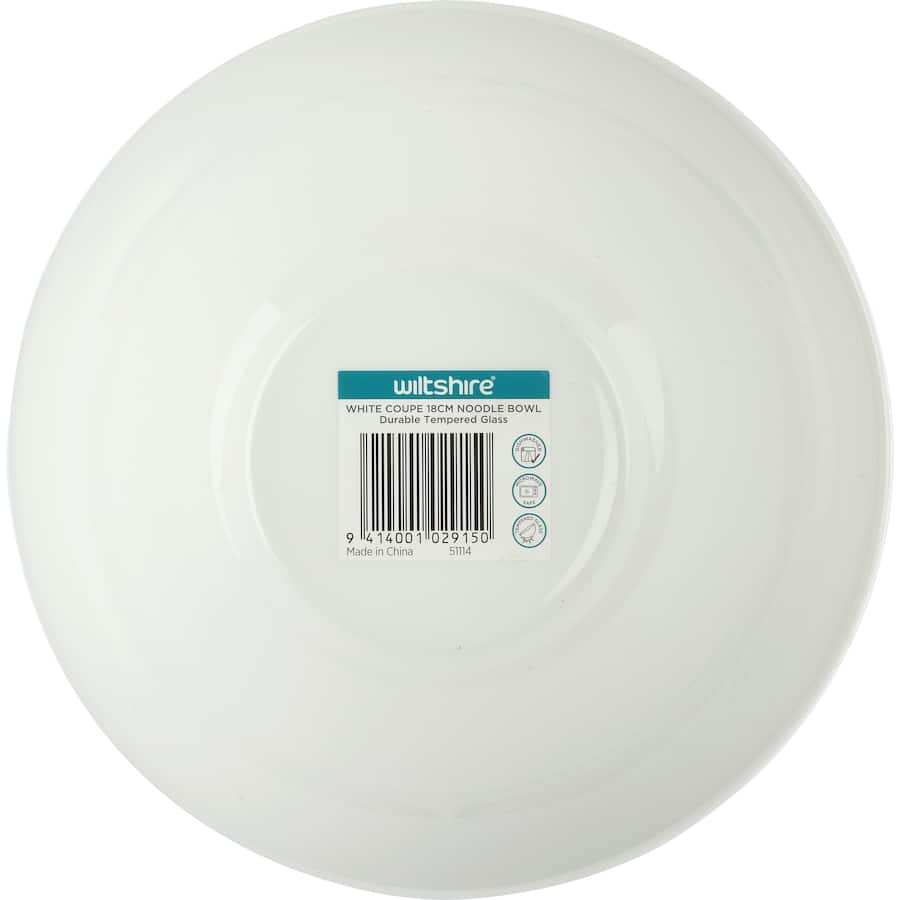 Wiltshire Bowl White Coupe Glass 18cm