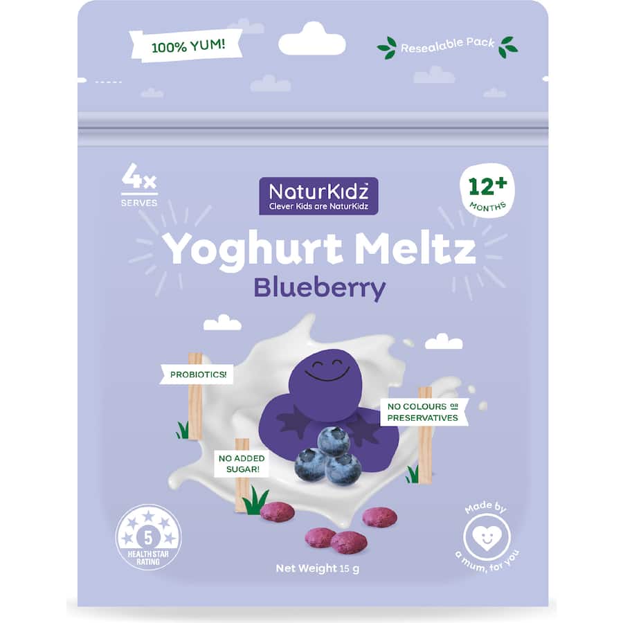 Naturkidz Yoghurt Meltz Baby Snacks Blueberry 15g