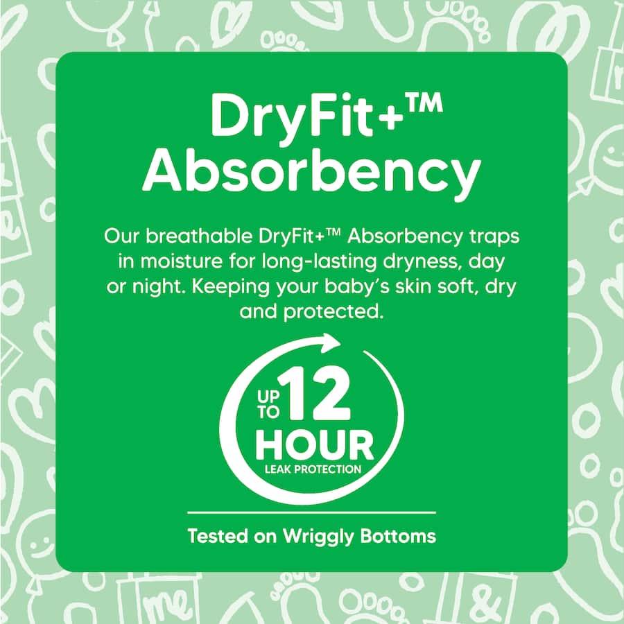 Cute & Co Nappy Pants Walker Boys & Girls 13-18kg Size 5 54pack