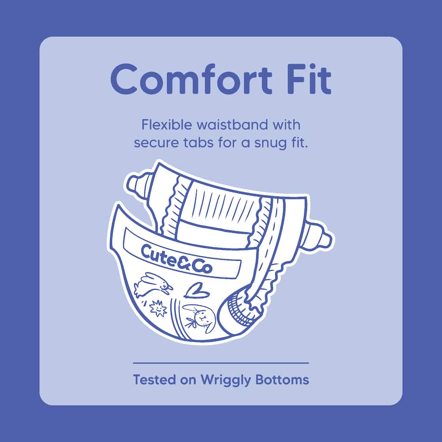 Cute & Co Newborn Nappies Boys & Girls Up To 5kg 54pack