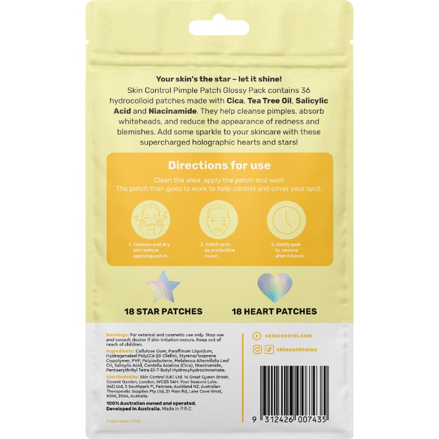 Skin Control Pimple Patch Glossy 36pack