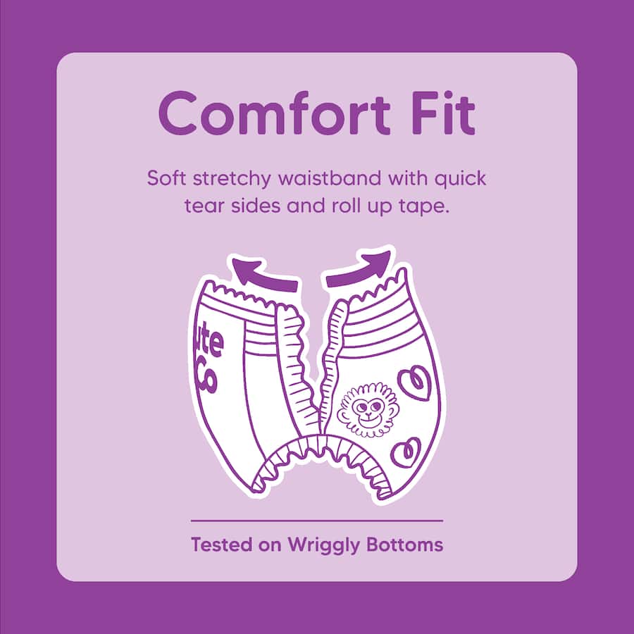 Cute & Co Nappy Pants Junior Boys & Girls 16+ Kg Size 6 48pack