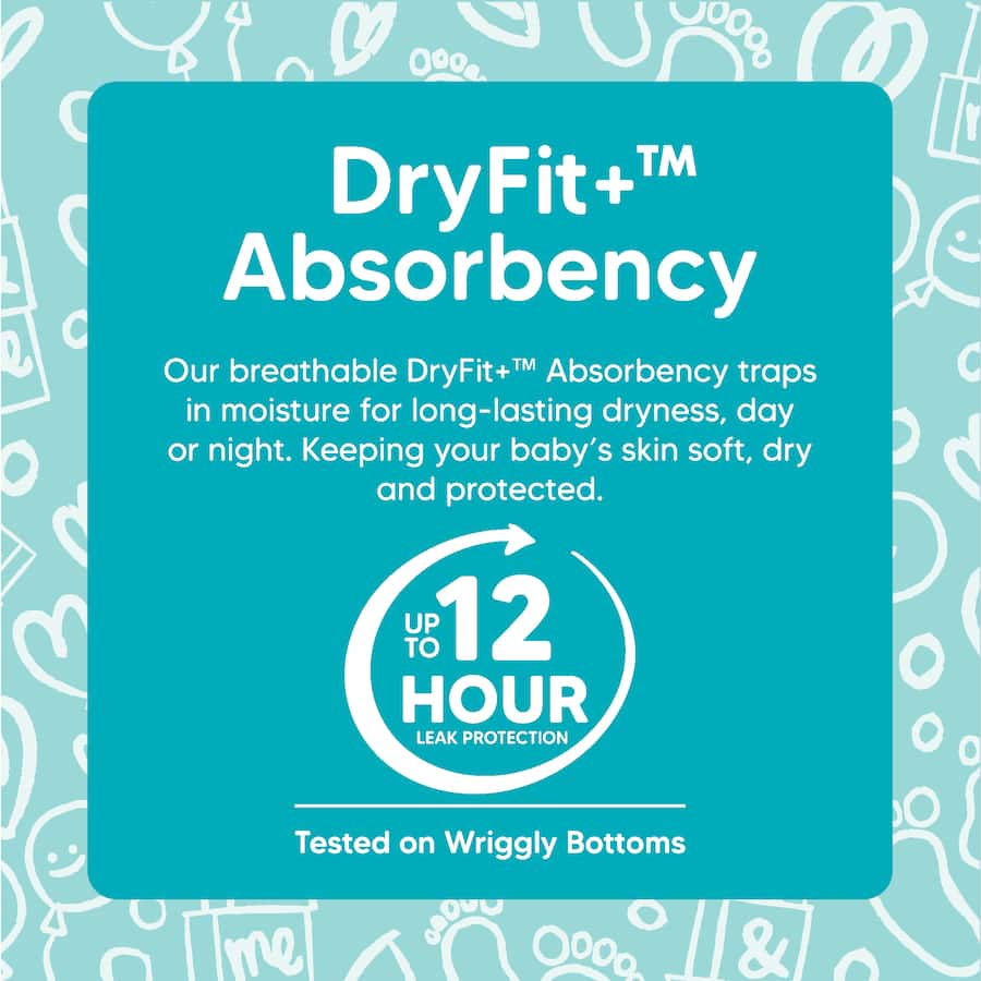 Cute & Co Nappies Toddler Boys & Girls 10-14kg Size 4 72pack