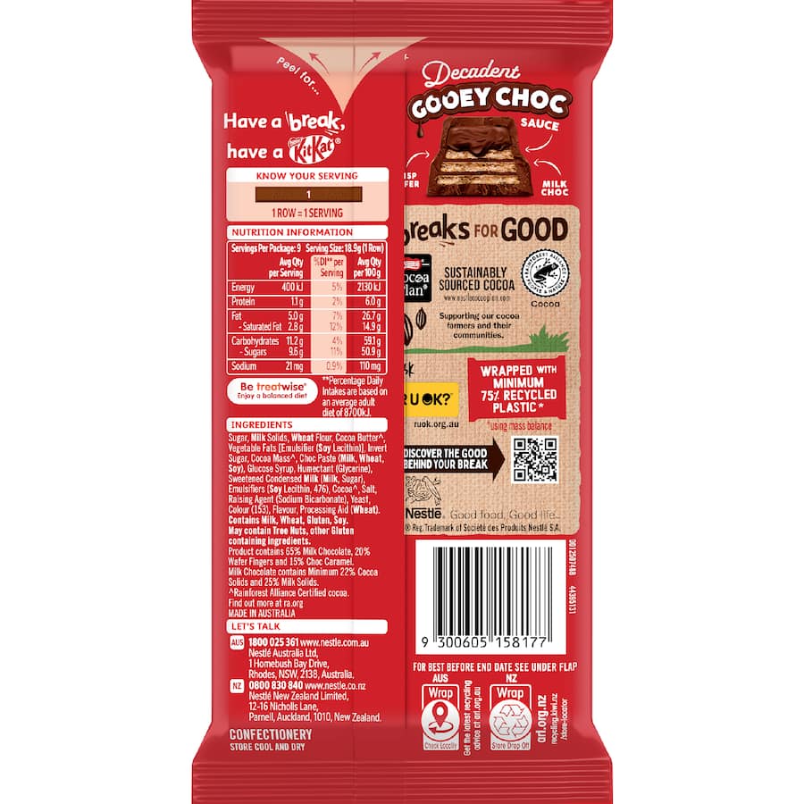 Nestlé Kitkat Chocolate Block Gooey Chocolate 170g