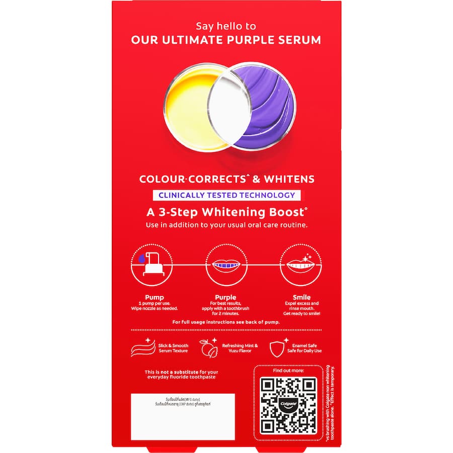 Colgate Purple Serum Teeth Whitening Booster 40mL