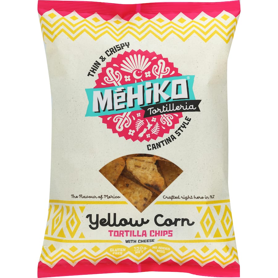 Mehiko Tortilla Chips Yellow Corn With Cheese Packet 150g