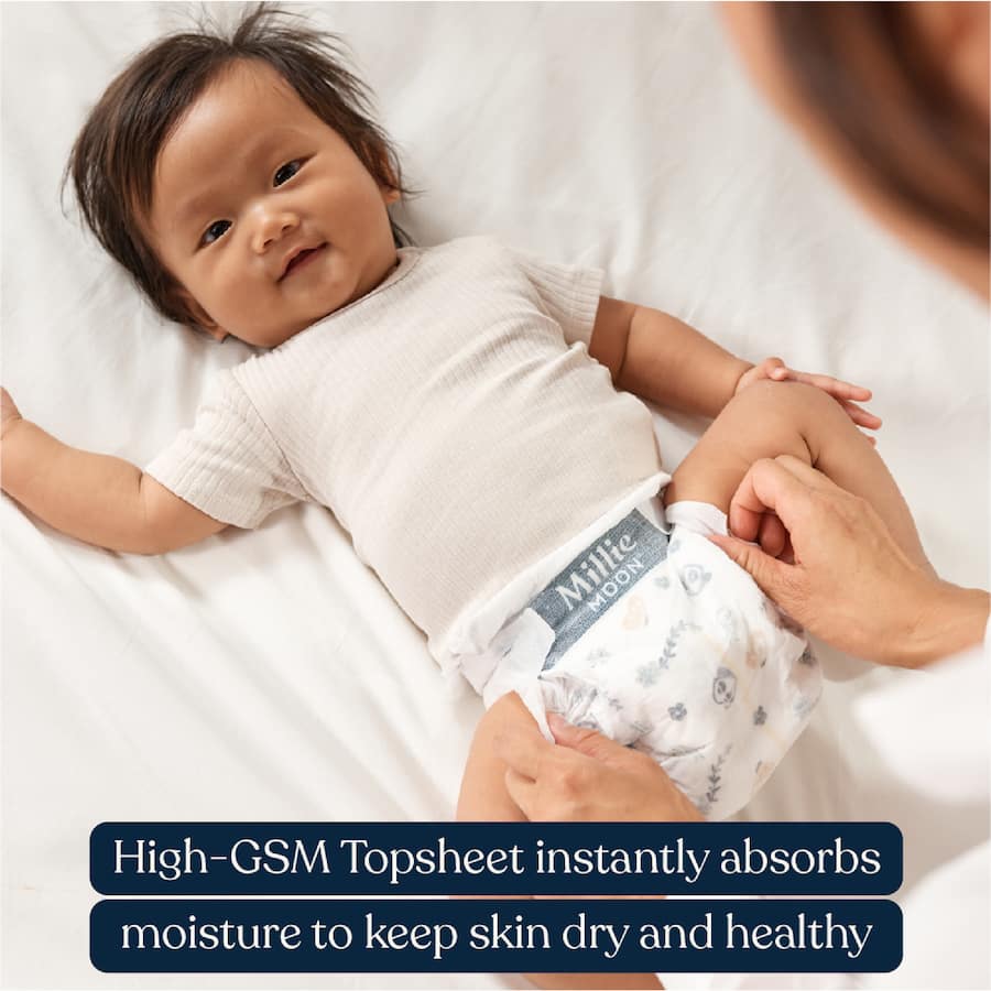 Millie Moon Newborn Nappies Boys & Girls Up To 5kg Size 1 54pack