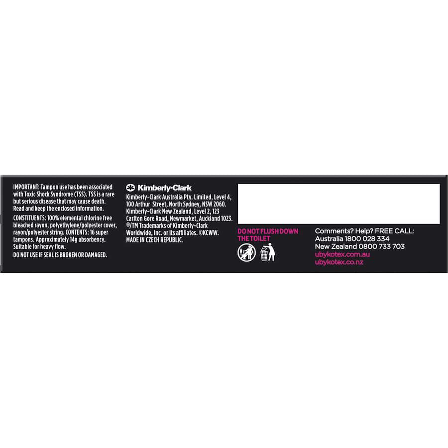 U By Kotex Tampons Super Sport 16pack