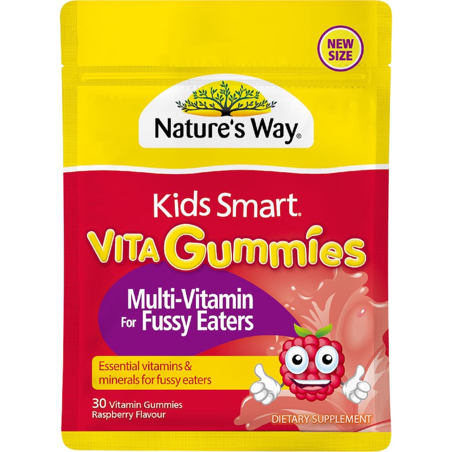 Nature's Way Kids Smart Vita Gummies Multivitamin For Fussy Eaters Pouch 30pack