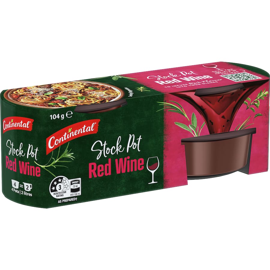 Continental Stock Pot Red Wine Pack 4x26g