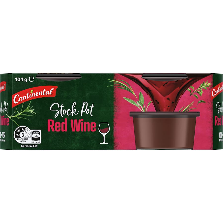 Continental Stock Pot Red Wine Pack 4x26g