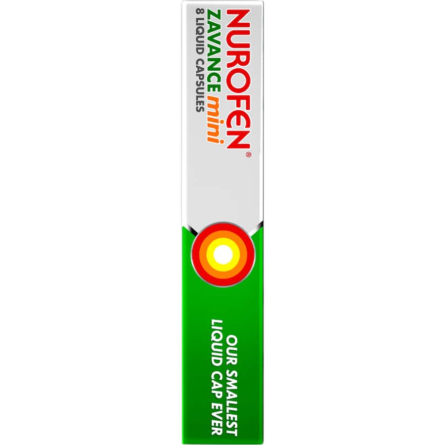 Nurofen Pain Relief Zavance Mini Liquid Caps 8 pack
