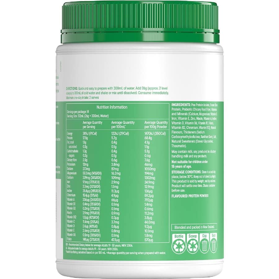 Healtheries Plant Protein Plus Powder Vanilla Flavour 375g