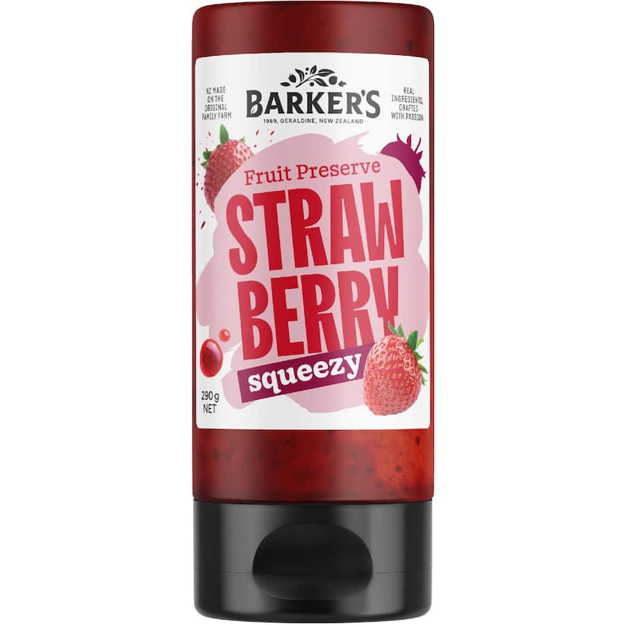 Barker's Jam Strawberry Squeeze bottle 290g