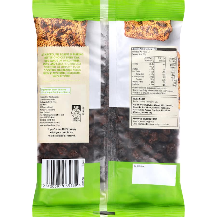 Macro Raisins  - 375g