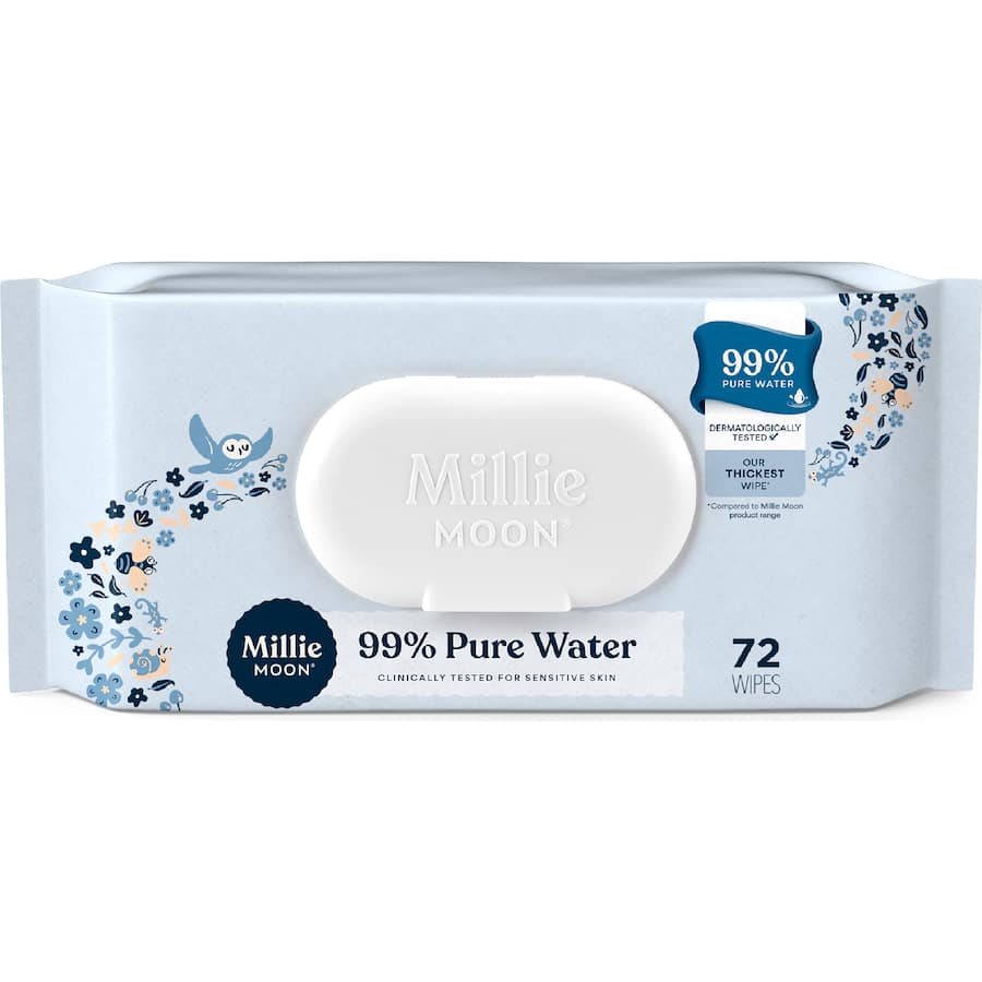 Millie Moon Baby Wipes Single 72pack