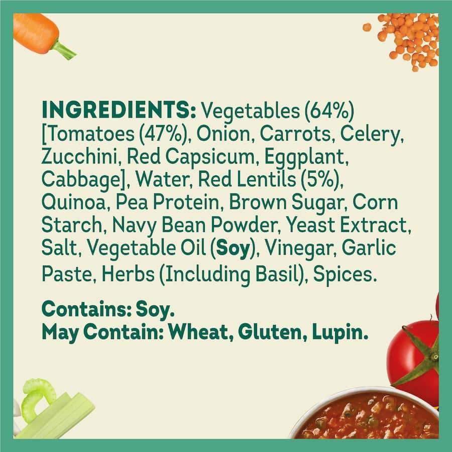 Wattie's Eat Well Soup Tomato & Vegetable Pouch 380g